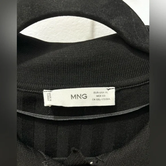 Mango Black stretch button down dress - Picture 3 of 5